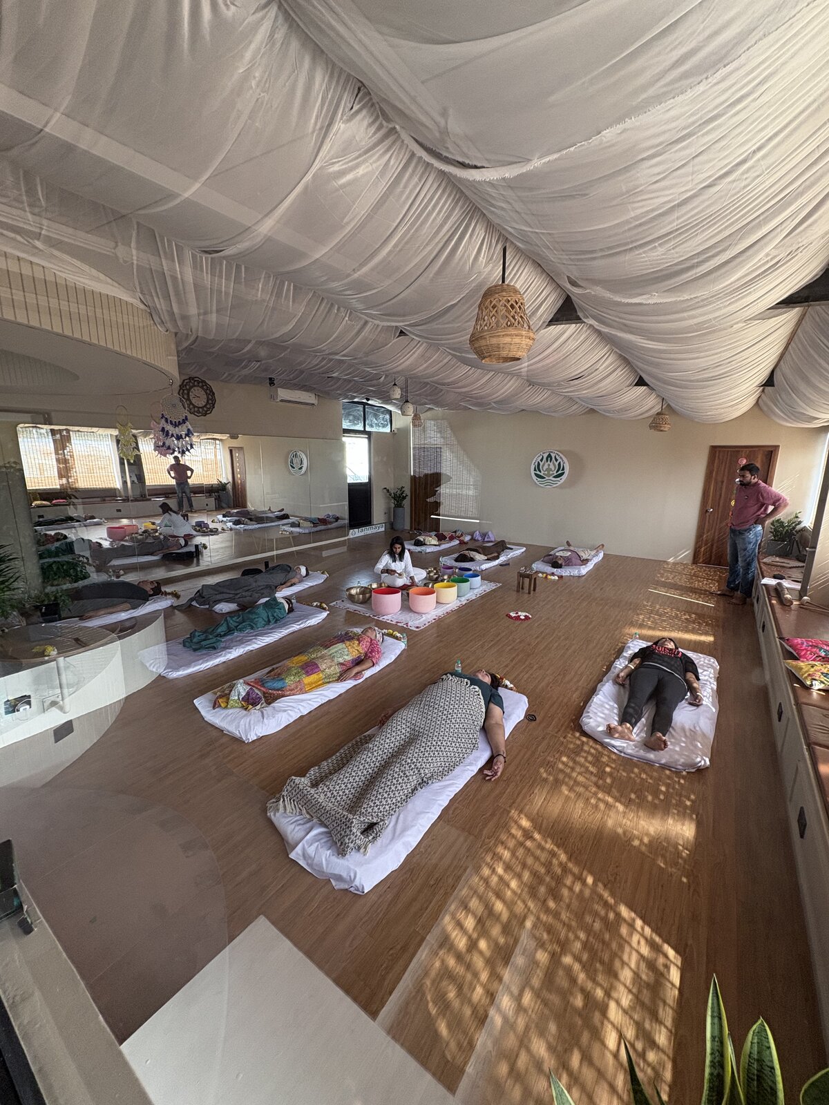 A past Tanmaya Wellness sound healing gathering, moment 2