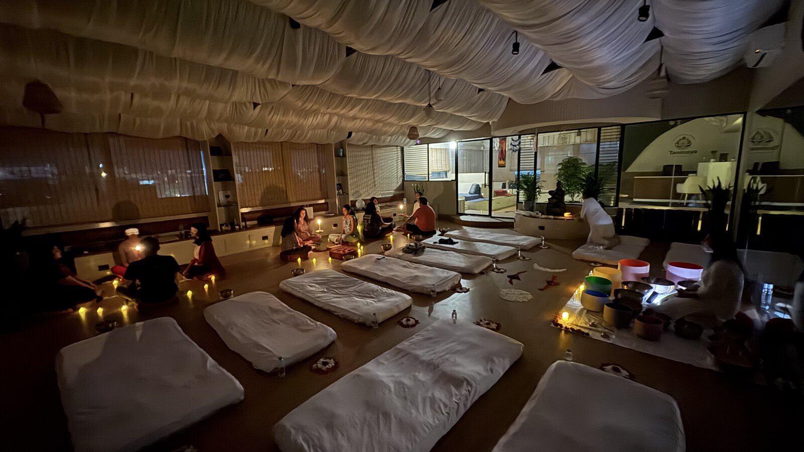 A past Tanmaya Wellness sound healing gathering, moment 6